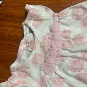 Petit Lem Pink and White Casual Dress with Polka Dots and Soft Fabric